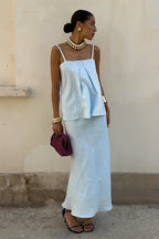Sexy Cotton Cami Mermaid Long Skirt Sets image 9