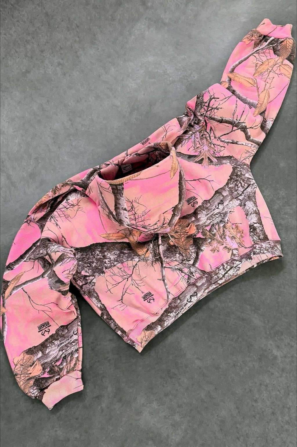 Y2K Retro Camo Print Zip Up Hoodie image 2