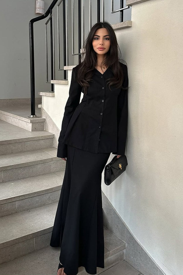 Slim Fit V Neck Blazer Two Piece Set image 6