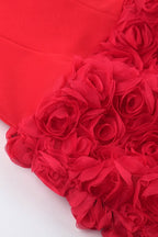 Elegant Textured Floral Bandeau Mini Dress image 4