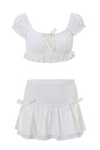 Elegant Puff Sleeve Crop Slim Skirt Set image 7