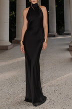 Sexy Satin Backless Sleeveless Party Dress image 16
