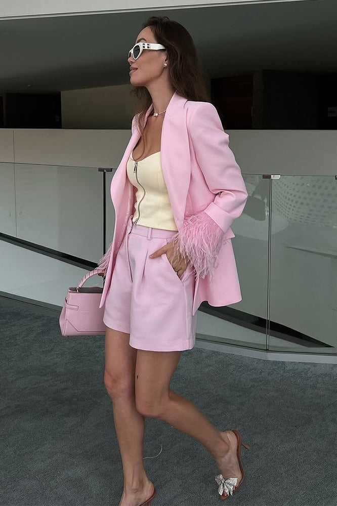 Designer Feather Accent Blazer image 2