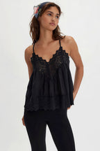 Lace Trim Ruffle Strap Cami Top image 5