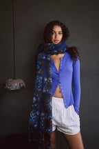 Solid Single-Button Fitted Long-Sleeve Knit Cardigan image 19