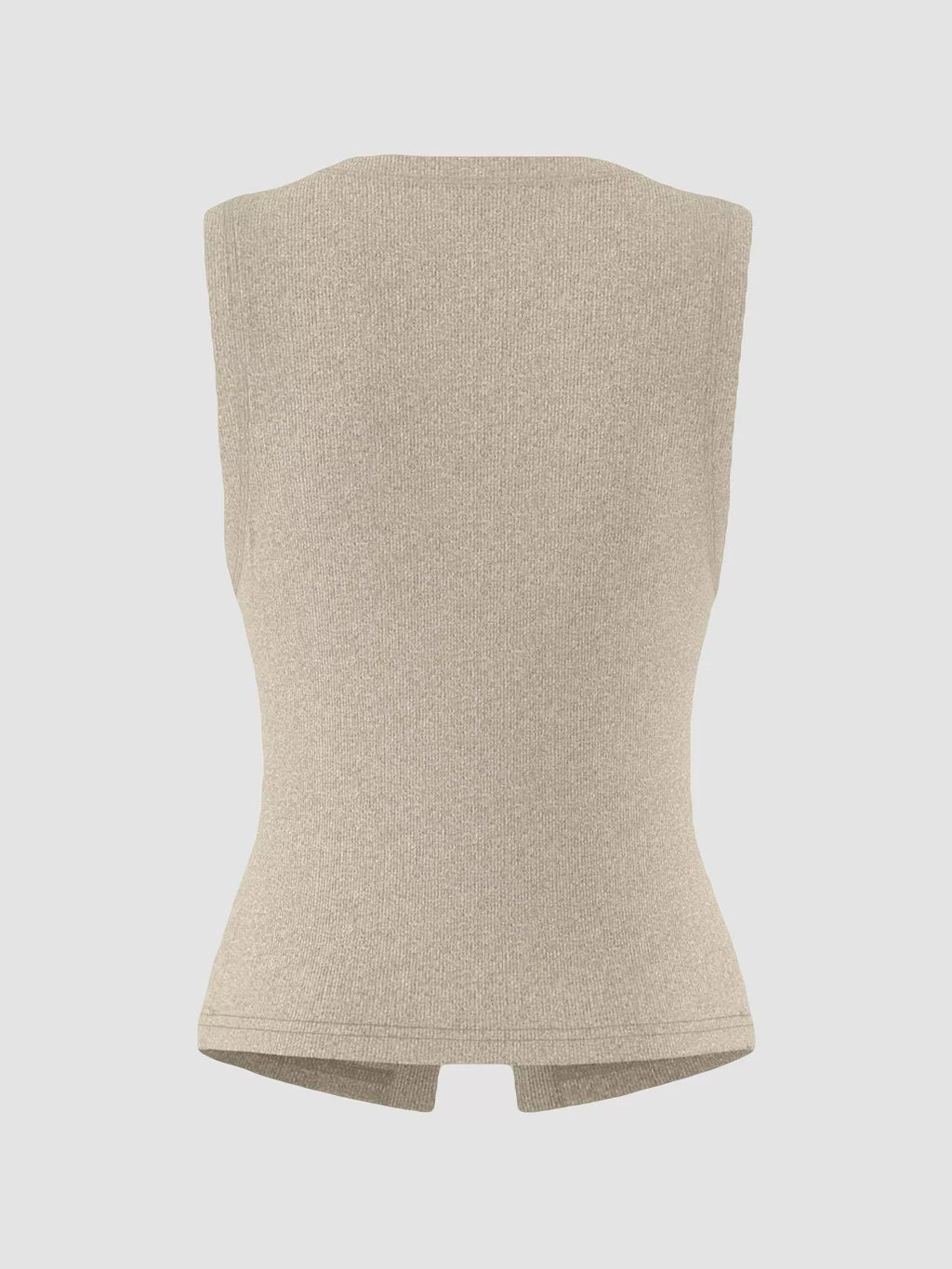 Elara Button Tank detail view styled for Avrienne