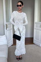 Ruffled Pullover Long Boho Dress image 1