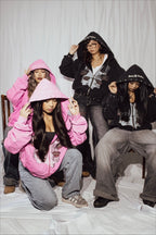 Street Style Rhinestone Print Hoodie image 6