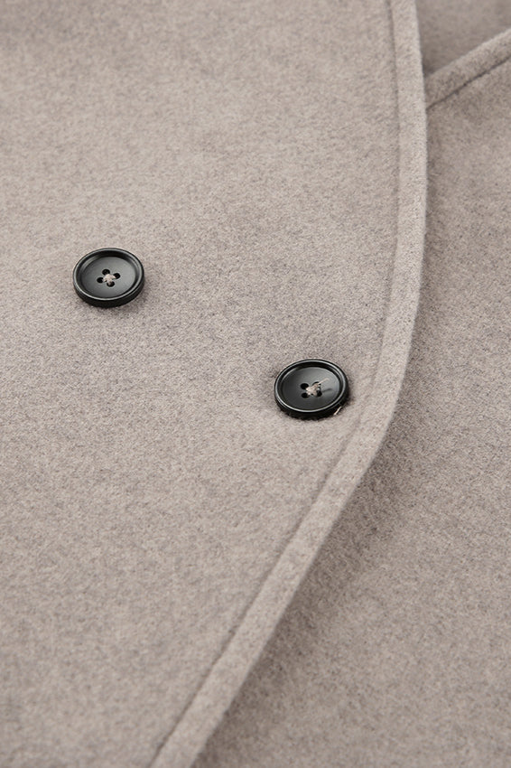 Brown Double-Breasted Blazer Coat image 5