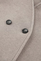 Brown Double-Breasted Blazer Coat image 5