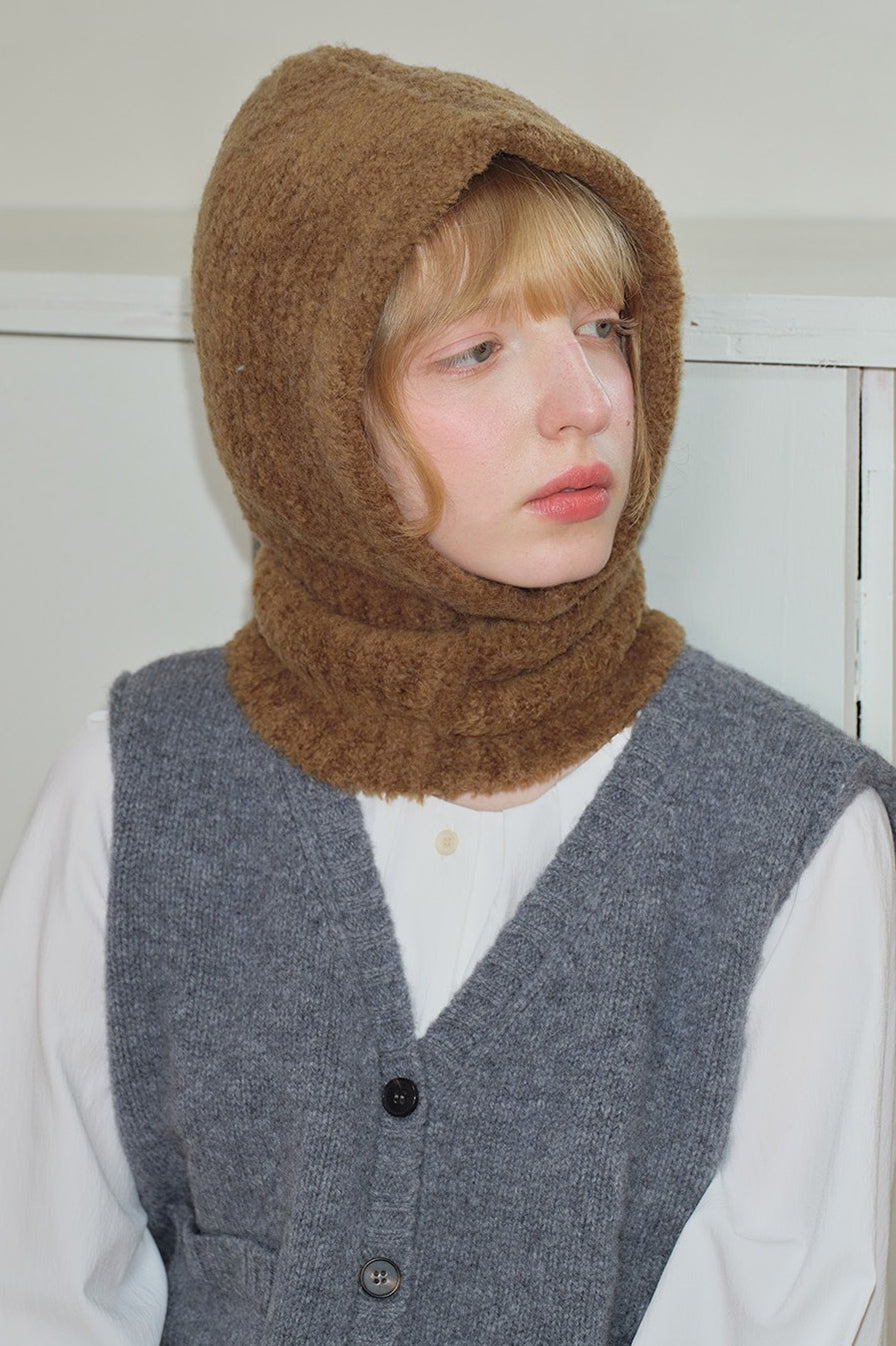 Solid Color Wool Blend Balaclava One-Piece Warm Knitted Hat image 11