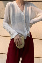 V-Neck Lightweight Knit Cardigan image 10