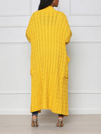 Knitted Solid Graceful Open Front Cardigan image 11