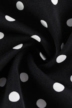Polka Dot V-Neck Puff Sleeve Bodycon Maxi Dress image 5