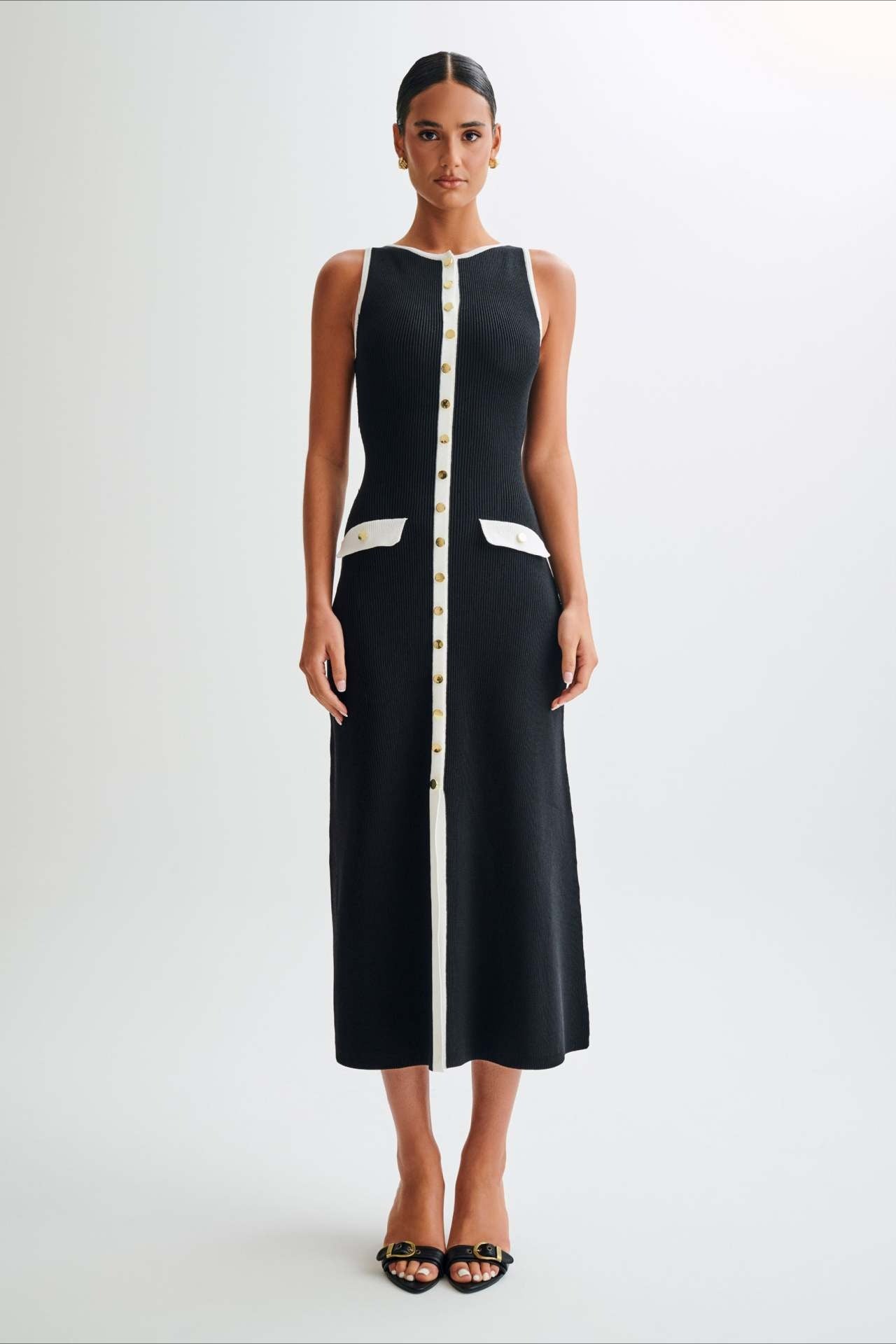 Knit Sleeveless Bodycon Sweater Dress image 3