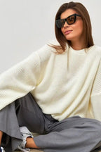 Solid Knit Crewneck Pullover Sweater image 34