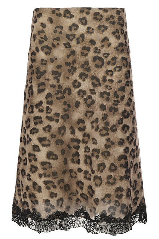 Low Waist Leopard Lace Mesh Skirt image 5