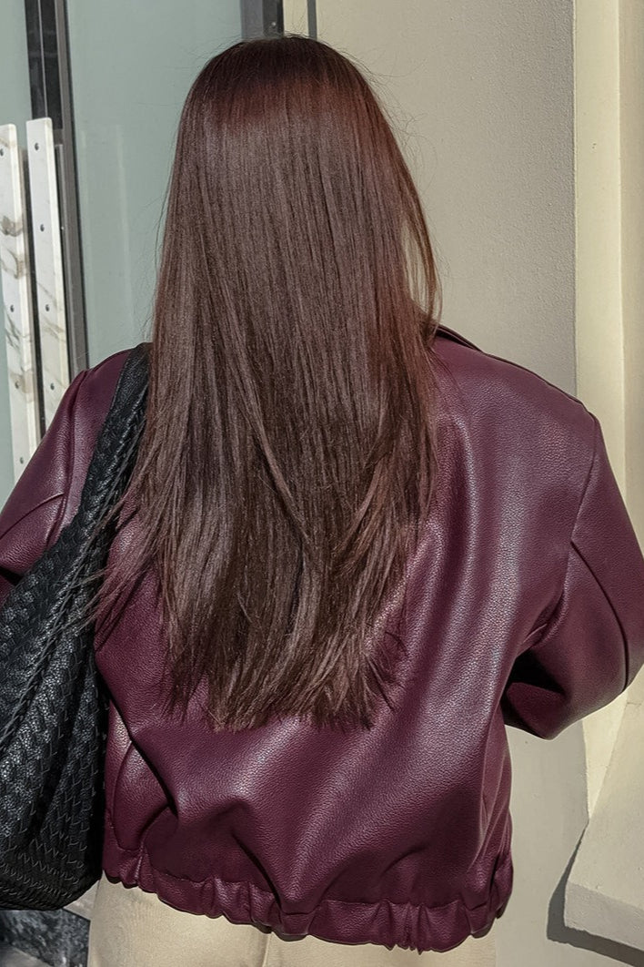Stylish Matte PU Moto Jacket image 9