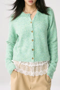 Green Roll Sleeve Cardigan image 1