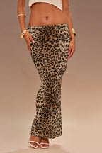 Leopard Sequin High-Slit Bodycon Skirt image 5