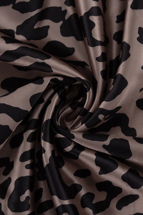 Satin Leopard Mermaid Maxi Skirt image 6