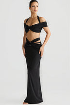 Chic Halter Neck Crop Top Pencil Skirt Sets image 4