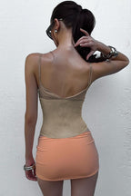 Sexy Deep V Mesh Bone Cami Top image 3