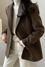 Wool Blend Solid Color Blazer image 1