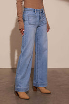 High Waist Wide Leg Vintage Jeans image 7