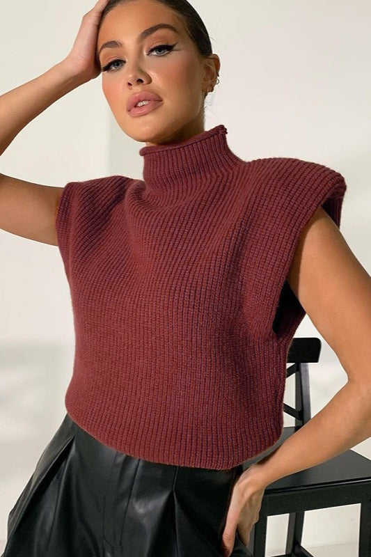 Vintage Turtleneck Short Sleeve Sweater image 7