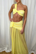 Sexy Bikini Top Mesh Bodycon Skirt Set image 5