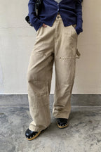 Deconstructed Paneled Cargo Straight Leg Jeans image 2