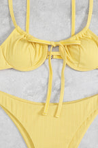 Solid Tie Triangle Bikini Set image 4