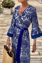 Bohemian Floral Print Maxi Dress image 3