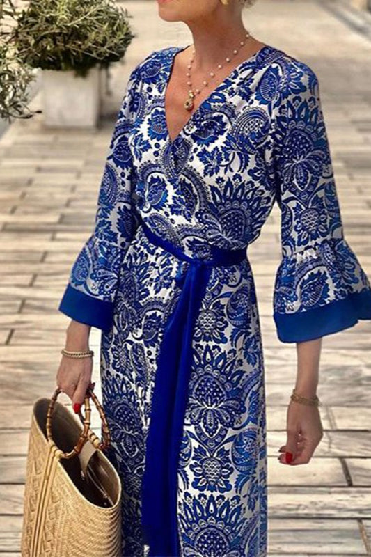 Bohemian Floral Print Maxi Dress image 3