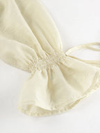 Ruffled Hem Tie Front Cardigan & Shorts Set Blouse image 12