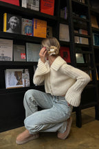 Ruffled Collar Flare Sleeve Knit Sweater image 3
