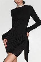 Draped Side Ruching High Waist Cocktail Dress image 5