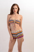 Knit Bandeau Bikini Set image 1