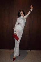 Sexy Lace Cutout Sheath Reception Dress image 4