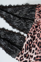 Sexy Leopard Deep V Lace Patch Halter Top image 7