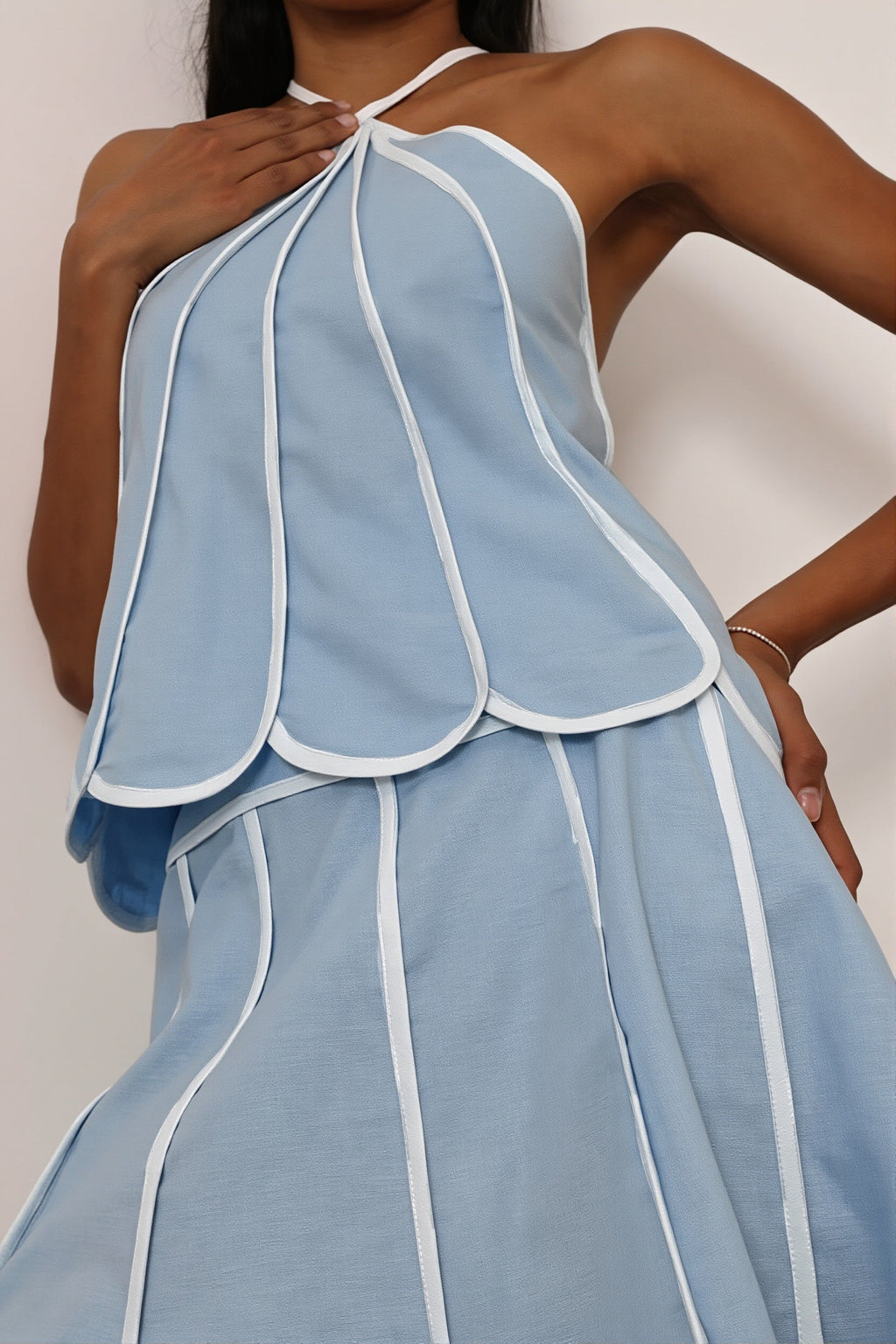 Sexy Halter Backless Sleeveless Top Bodycon Skirt Sets image 5