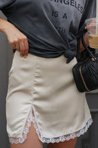 Lace-Trim A-Line Mini Skirt image 2
