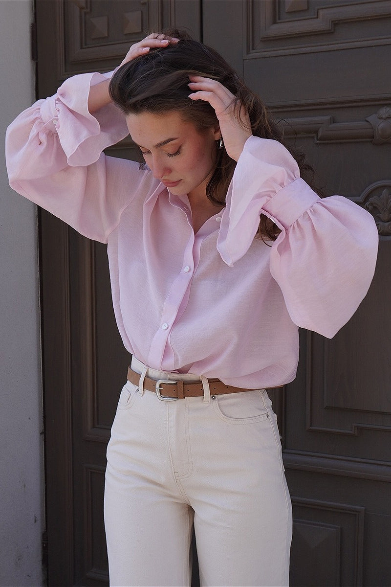 Tencel Button Up Long Sleeve Blouse image 2