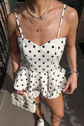 Elegant Polka Dot Top With Shorts Two Piece Set image 1