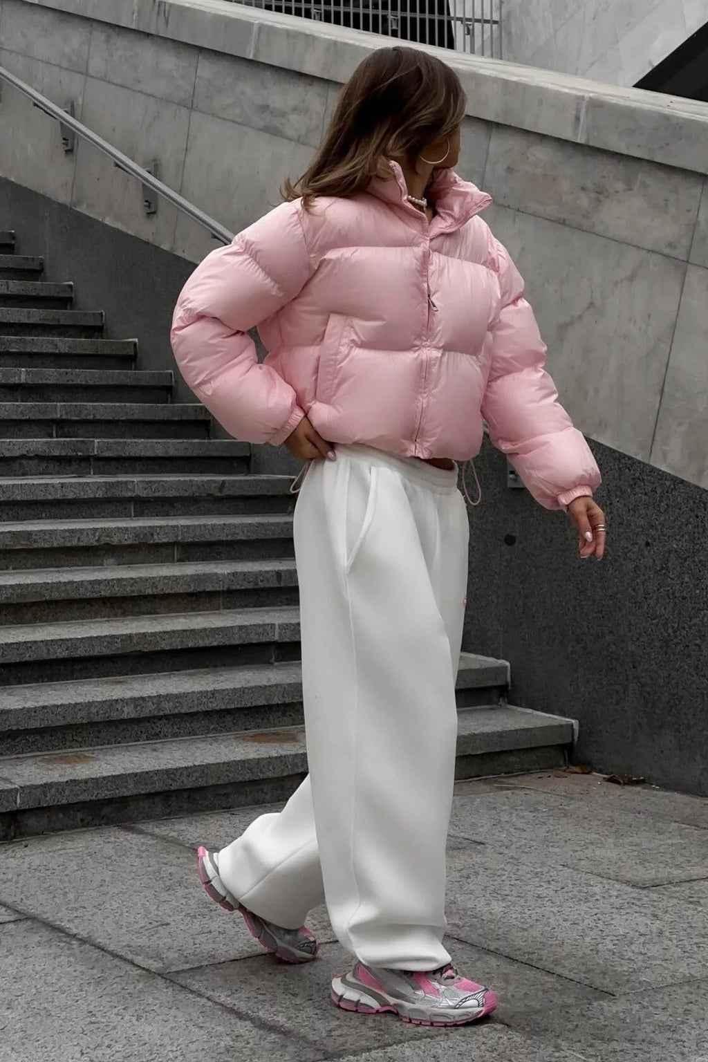 Essential Cropped Puffy Puffer Jacket image 11