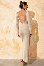 Long Sleeve Sexy Maxi Sweater Dress image 3