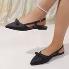 Adele Slingback Sandals detail view styled for Avrienne