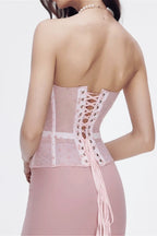Sheer Polka Dot Bustier Corset image 3