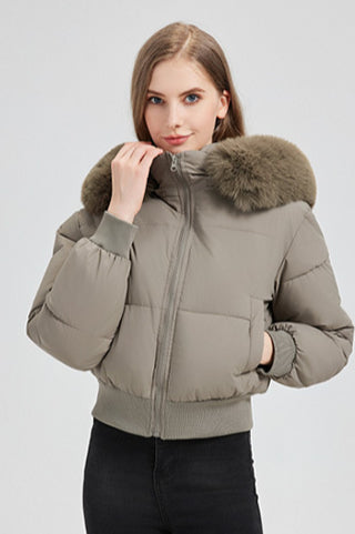 Short Waist Slim Puffer Coat image 3